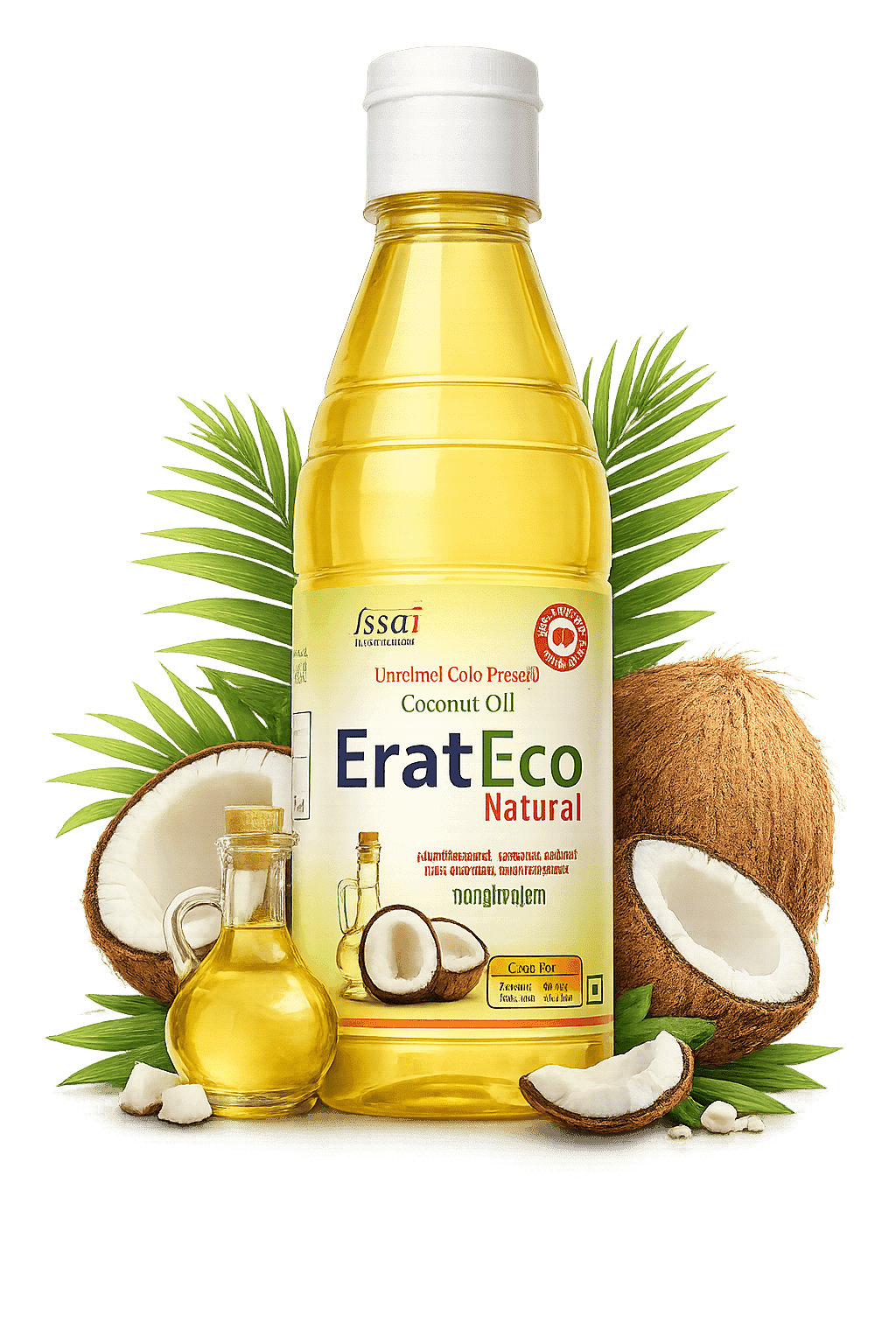 Erateco Natural Cold-Pressed Coconut Oil bottle